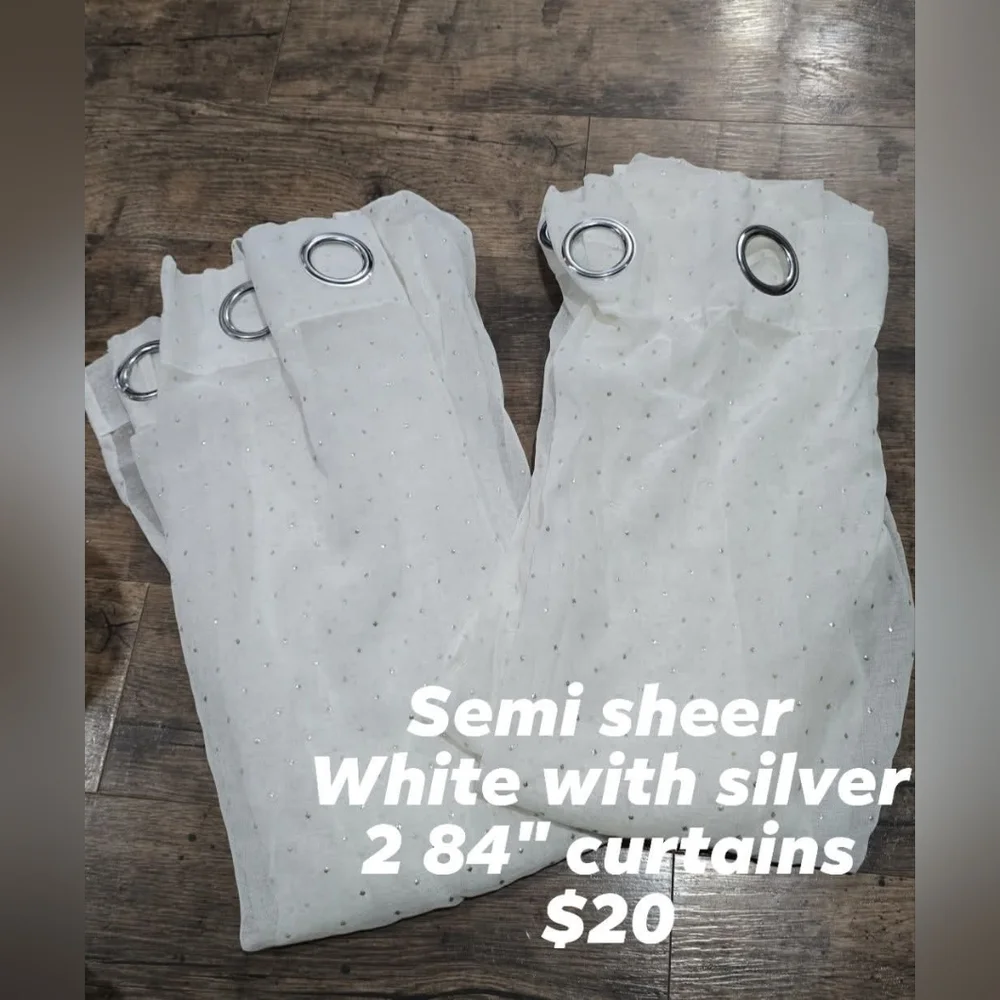 Semi sheer curtains set